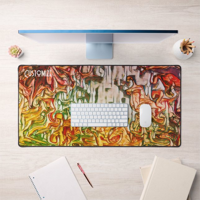Retro Pretty Modern Abstract Customized Colourful Desk Mat (Office 1)