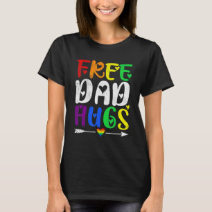Retro Pride LGBTQ Mens Free Dad Hugs Gay Rights Pr T-Shirt