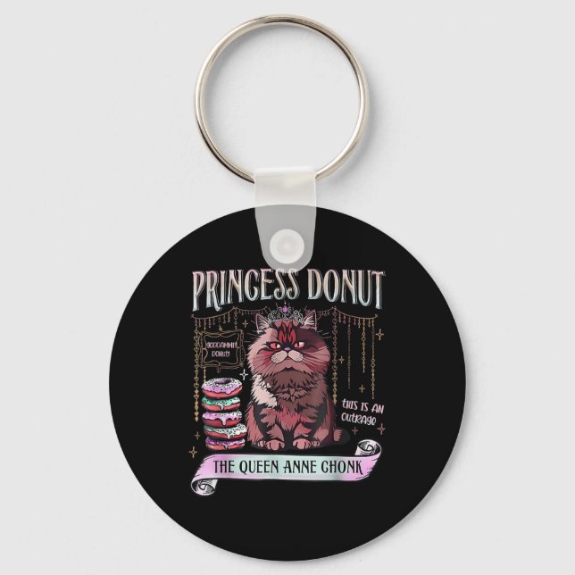 Retro Princess Doughnut Dungeon Crawler Carl Book  Keychain (Front)