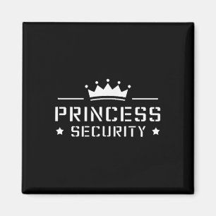 Retro Princess Security Boys Brother Birthday Dad  Magnet