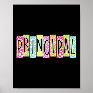 Retro Principal Therapy Back To School Colourful G Poster