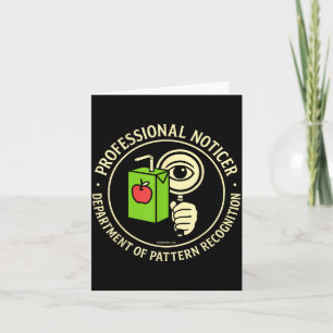 Retro Professional Noticer Department Of Pattern R Card