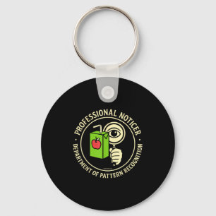 Retro Professional Noticer Department Of Pattern R Keychain