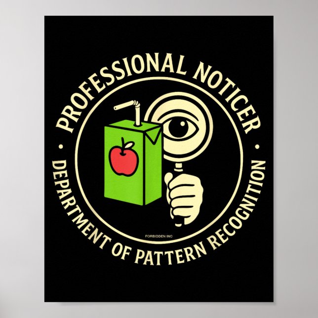 Retro Professional Noticer Department Of Pattern R Poster (Front)