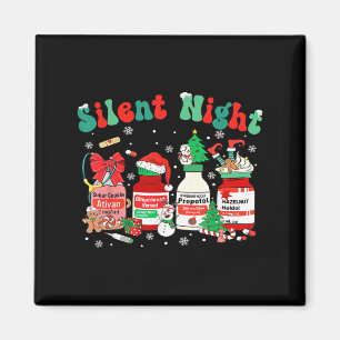 Retro Profol Silent Night Funny Christmas Nurse Wo Magnet