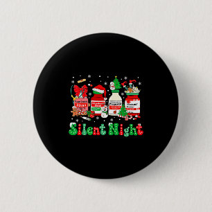 Retro Profol Silent Night Icu Nurses Funny Merry C 2 Inch Round Button