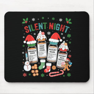 Retro Profol Silent Night Icu Nurses Funny Merry C Mouse Pad