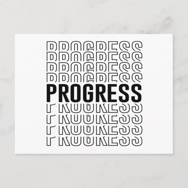 Retro Progress Design Postcard (Front)