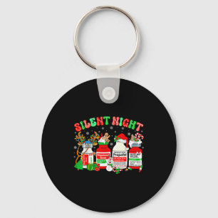 Retro Propofol Silent Night Er Ed Rn Icu Nurses Ch Keychain