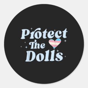 Retro Protect The Dolls Gender Equality Human Righ Classic Round Sticker