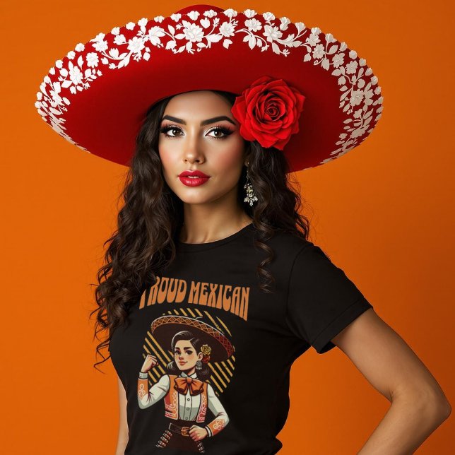 Retro Proud Mexican Mariachi Hispanic Heritage T-Shirt (Retro Proud Mexican Mariachi Hispanic Heritage T-Shirt.)