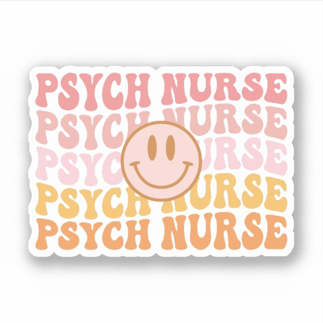 Retro Psych Nurse, Gift for Psychiatric Nurse (Front)