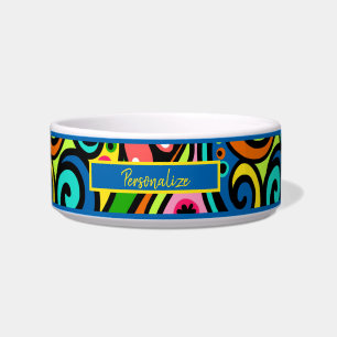 Retro Psychedelic 60s Pattern Fun & Colourful Bowl