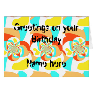 Psychedelic Pattern Birthday Cards, Photocards, Invitations & More