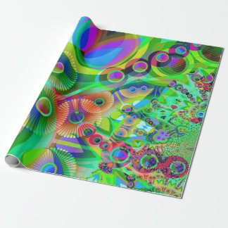 Retro Psychedelic Abstract Wrapping Paper