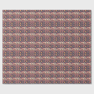 Retro Psychedelic Desert Cactus Sunset Painting Wrapping Paper