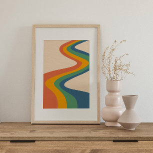 Retro psychedelic Groovy Colorful poster