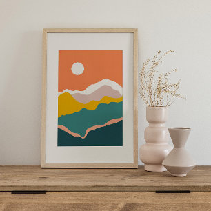 Retro psychedelic Groovy Colourful poster