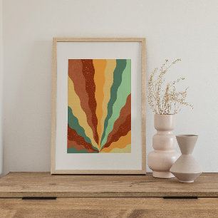 Retro psychedelic Groovy Colourful poster