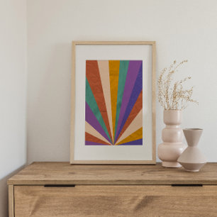 Retro psychedelic Groovy Colourful poster