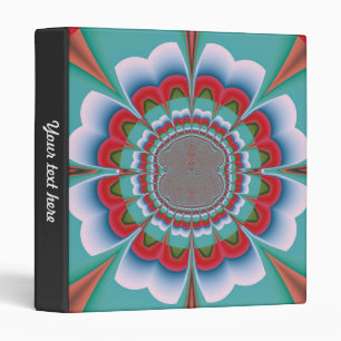 Retro Psychedelic Mandala Bloom Abstract Art Binder