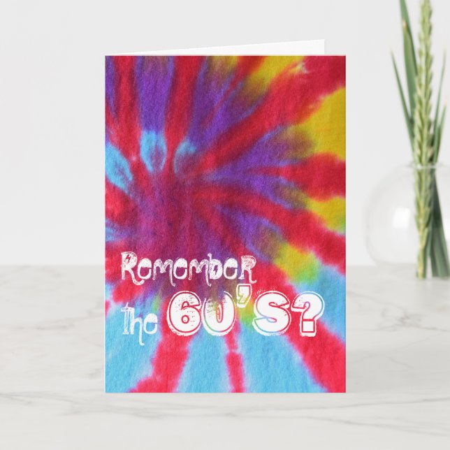 retro psychedelic tie dye card (Front)