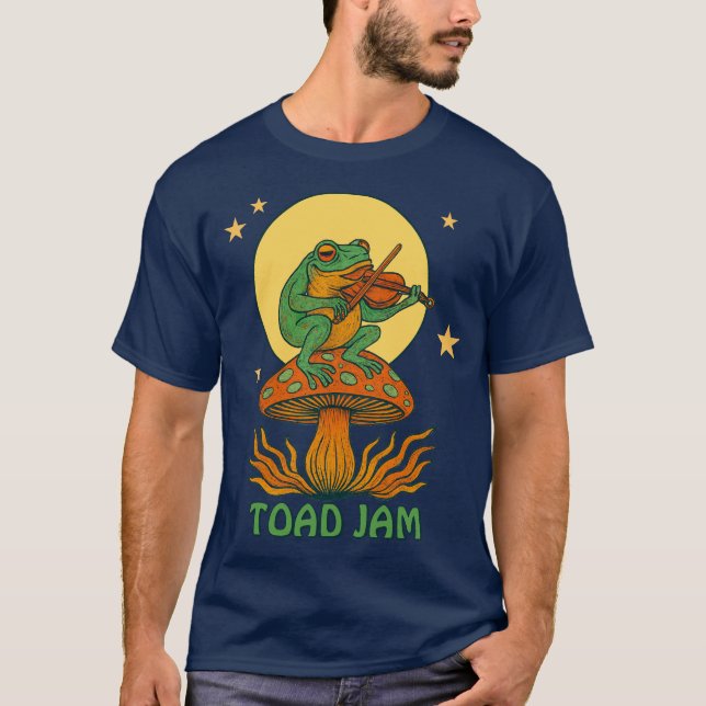 Retro Psychedelic Toad Jam Mushroom T-Shirt (Front)