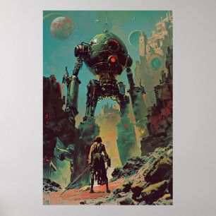 Retro Pulp Sci-Fi Ilya Repin Poster
