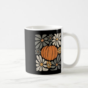 Retro Pumpkin Boho Flowers Fall Autumn Thanksgivin Coffee Mug