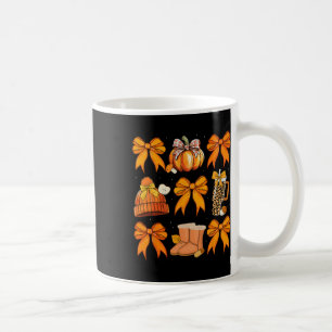 Retro Pumpkin Coquette Bow Fall Autumn Halloween G Coffee Mug