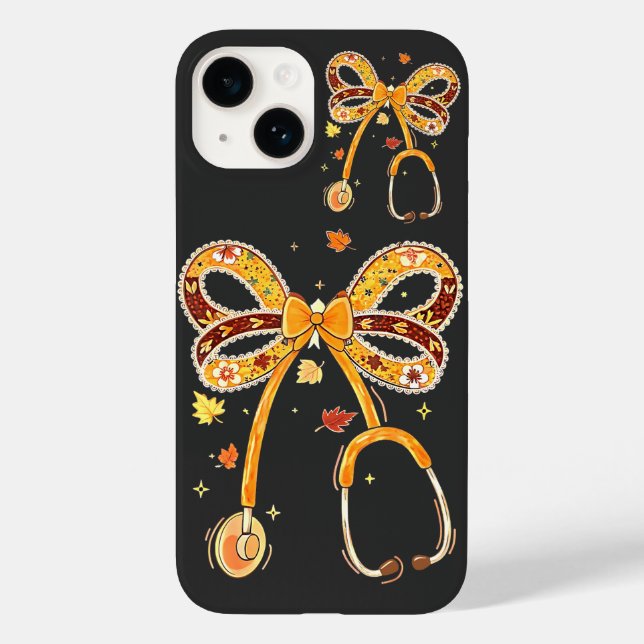 Retro Pumpkin Nurse Life Stethoscope Fall Autumn  Case-Mate iPhone Case (Back)