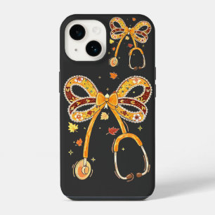 Retro Pumpkin Nurse Life Stethoscope Fall Autumn iPhone 14 Case