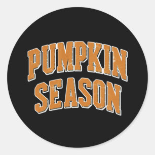 Retro Pumpkin Season Cute Fall Gift Halloween  Classic Round Sticker