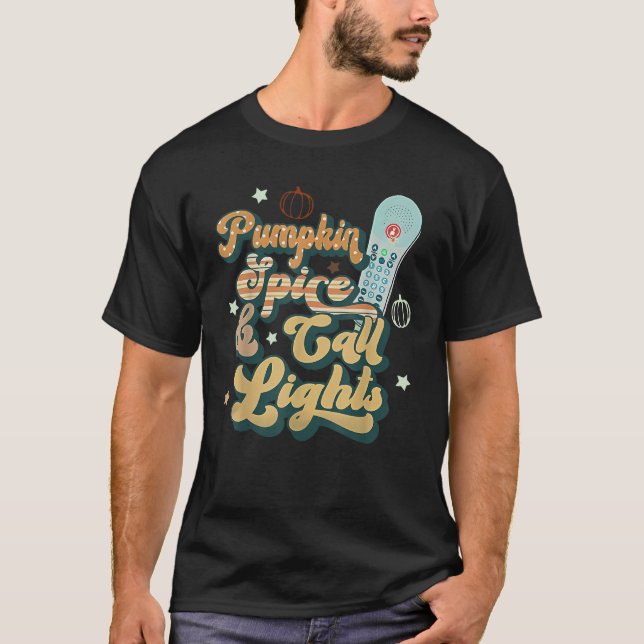 Retro Pumpkin Spice And Call Lights ER ICU Nurse H T-Shirt (Front)
