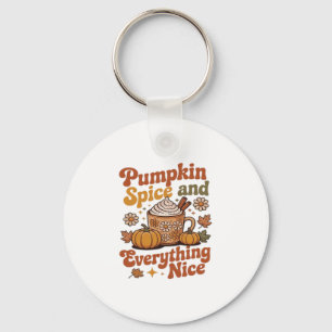 Retro Pumpkin Spice Everything Nice Classic T-Shir Keychain