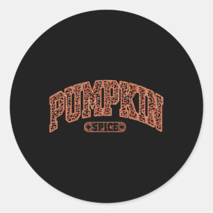Retro Pumpkin Spice Leopard Fall Autumn Lovers Tha Classic Round Sticker