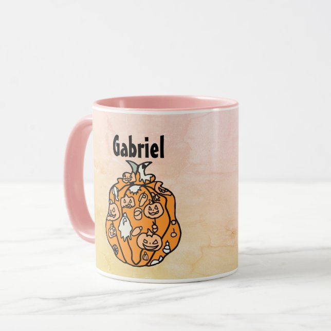 Retro Pumpkin Spooks and Halloween Treats! Mug (Front Left)