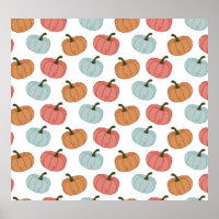 Retro Pumpkin Thanksgiving Seamless Pattern