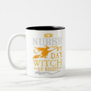 Retro Pumpkin Vintage Halloween Costume Gi Two-Tone Coffee Mug
