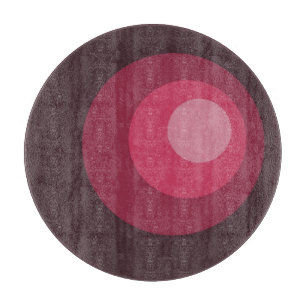 Retro Purple Circles Cutting Board
