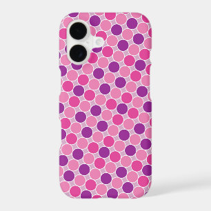 Retro Purple Lilac Dots Geometric Pattern