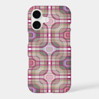Retro Purple Mod Groovy Artistic Checks Pattern