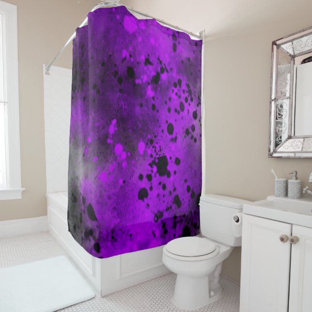 Retro Purple Paint Splatter  (In Situ)