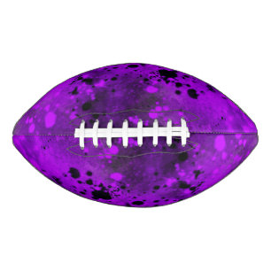 Retro Purple Paint Splatter  Football