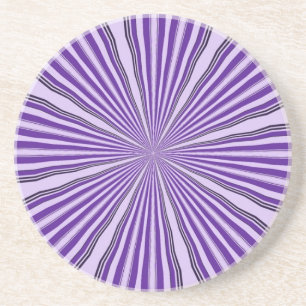 RETRO PURPLE STRIPES COASTER