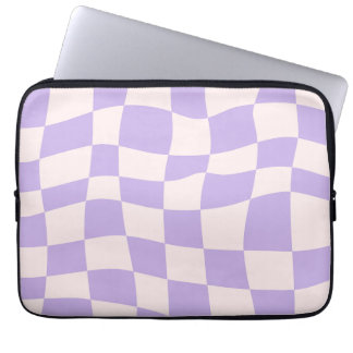 Retro Purple Wavy Pattern Laptop Sleeve