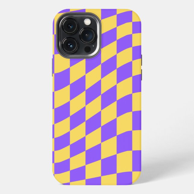 Retro Purple & Yellow  iPhone Case (Back)