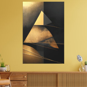 Retro Pyramid of Time Canvas Print