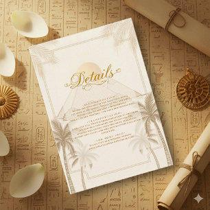 Retro Pyramids Of Giza Egypt Destination Wedding Enclosure Card
