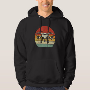 Retro Quadcopter Drone Remote Control Flying Aircr Hoodie